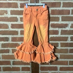 Orange Flare m/ Ruffle denim